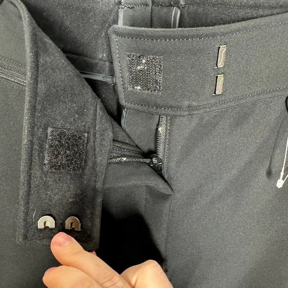 OBERMEYER Woman’s Fleece-Lined Black Ski Pants With Extended Wear System Size 8R - Picture 9 of 9